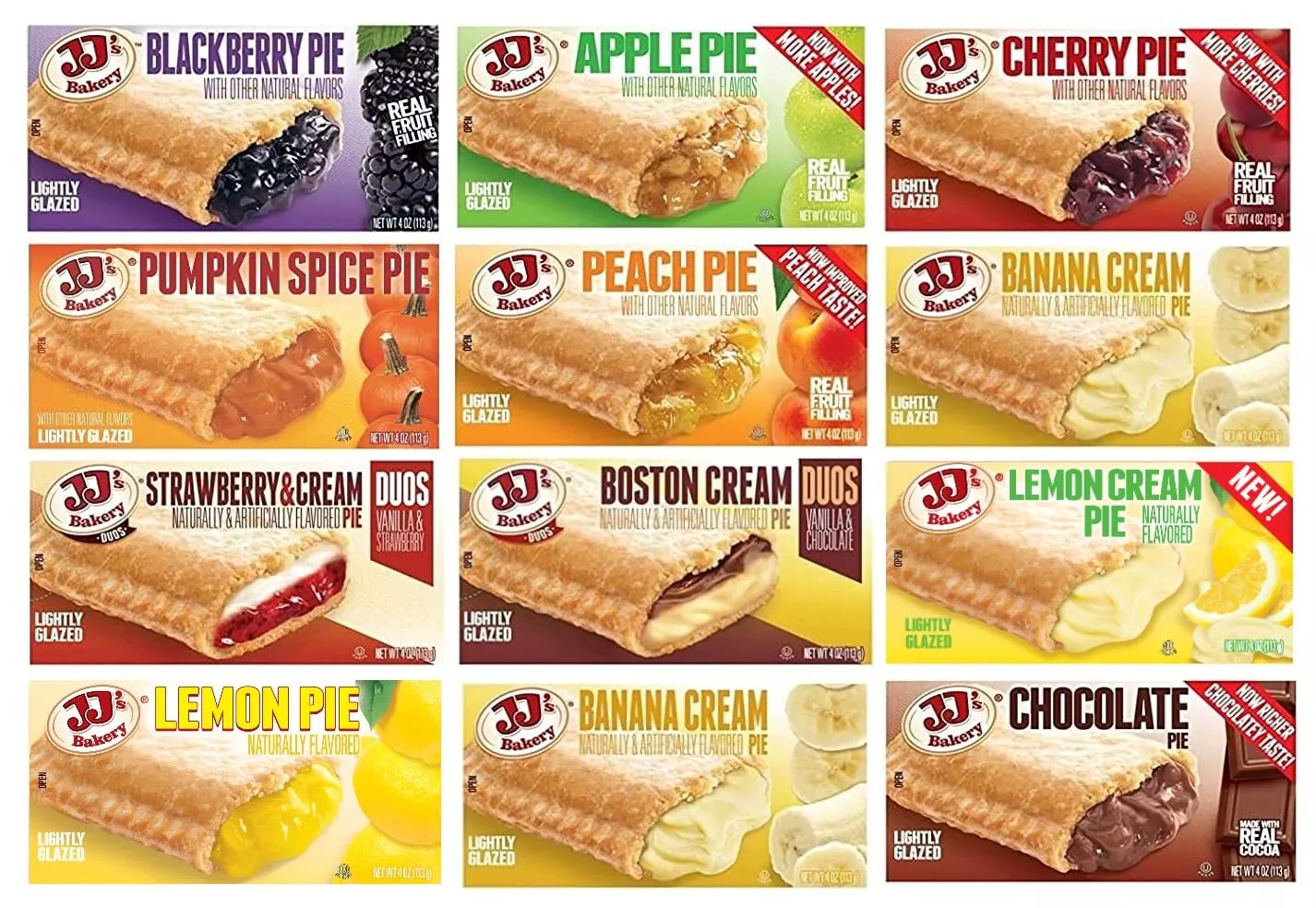 JJ's Bakery Pie Ultimate Variety Bundle of Snack Pies Kosher Parve ...