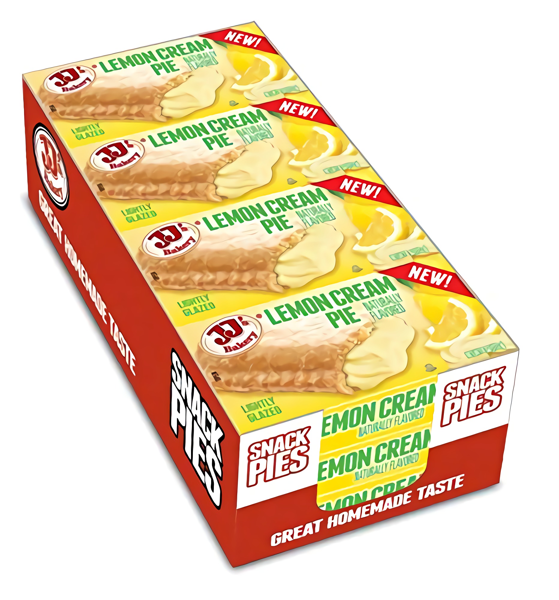 JJ's Bakery Snack Pie, Lemon Cream, Pack of 12