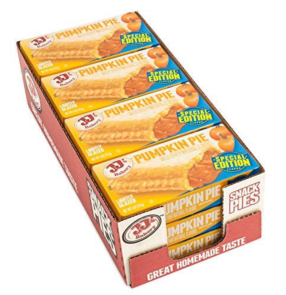 JJ's Bakery Snack Pie, Pumpkin Spice Pie 4 oz (Pack of 12)