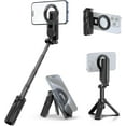 thumbnail image 1 of JJ03 Magnetic Tripod for Phone with Remote Control, 3-in-1 Selfie Stick Handle Grip 360° Rotation Extendable Stand for iPhone Android Phones,T090-tripod leg, 1 of 12