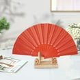thumbnail image 1 of JJBNSH 23cm Handheld Chinese Folding Fan Hand Color Fan for Women Foldable for Party Wedding Lace Silk Colorful Fan Clearance, 1 of 5