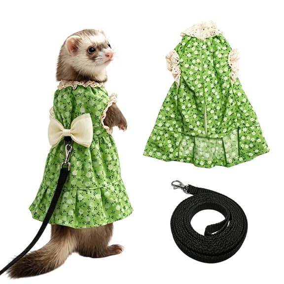 JJBV Ferret Harness And Leash Adjustable Vest Escape Proof Comfortable Walking Training Gear For Small Animals