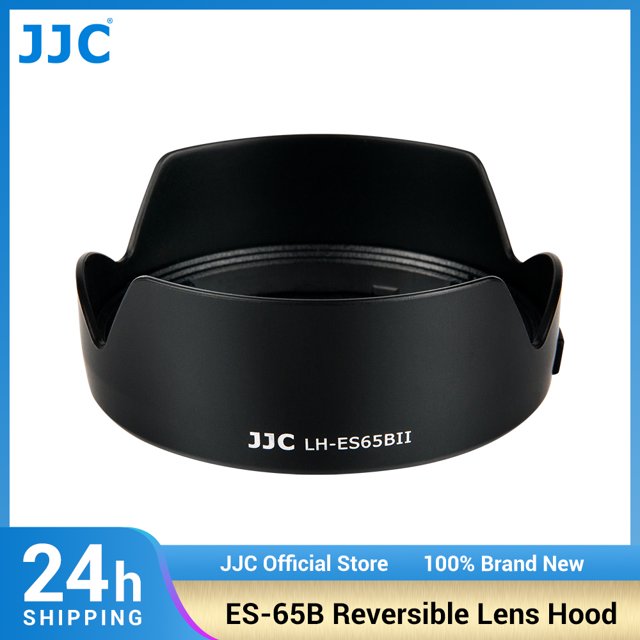 JJC ES65B Reversible Lens Hood Compatible with Canon RF 50mm F1.8 STM