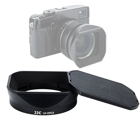 JJC LH-JXF23 Bayonet Metal Square Lens Hood for FUJINON XF 23mm F1.4 R XF 56mm F1.2 R XF 56mm F1.2 R APD, Fuji 23mm F1.4 XF 56mm F1.2 Lens Hood, Replaces Fujifilm LH-XF23