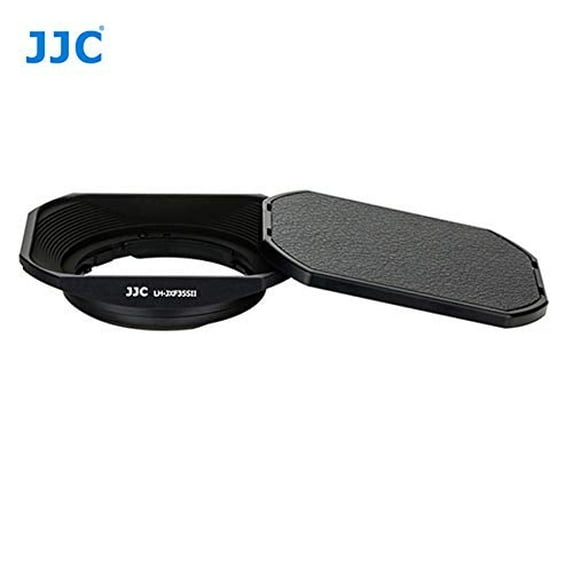 JJC LH-JXF35SII Black Metal Square Bayonet Lens Hood for Fujinon XF 35mm F2 R WR /XC 35mm F2 /Fujinon Lens Xf 23mm F2 R WR, Front Cap, Fuji 35mm F2 Hood, Fuji 23mm Hood, Replaces LH-XF35-2 Hood