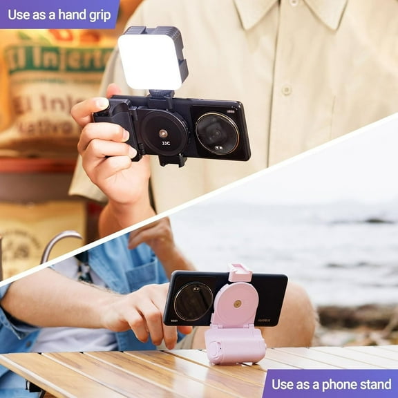 JJC Phone Camera Grip with Wireless Remote, Smartphone Remote Grip Handle with A