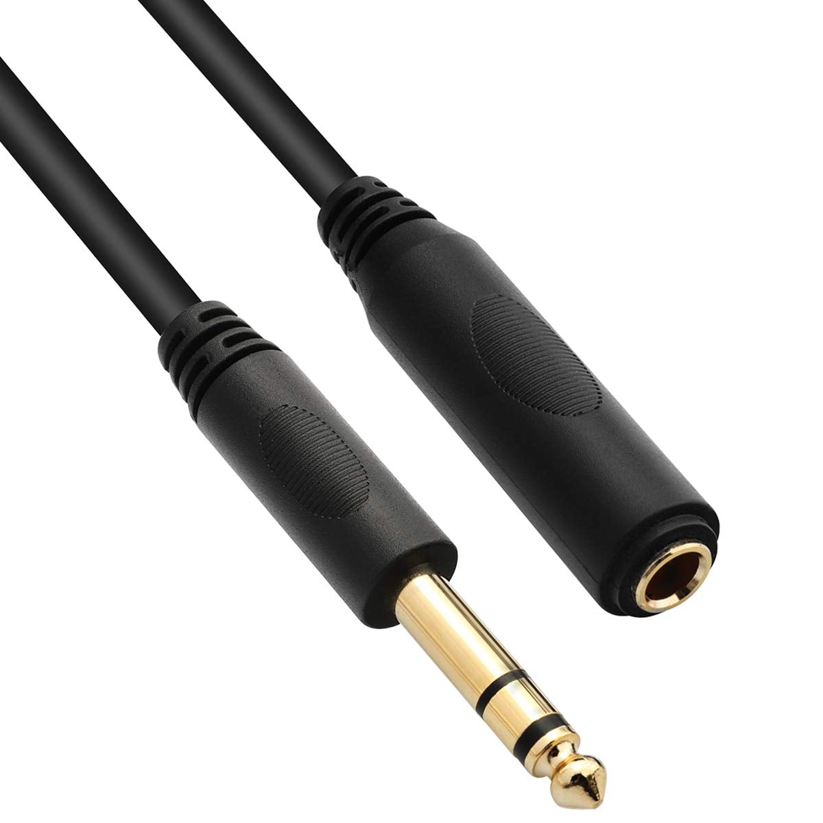 JJEAN-1/4 Extension Cable 20 ft, Headphone Extension Cable Quarter inch TRS Male to Female Stereo Guitar Extension Cable Cord