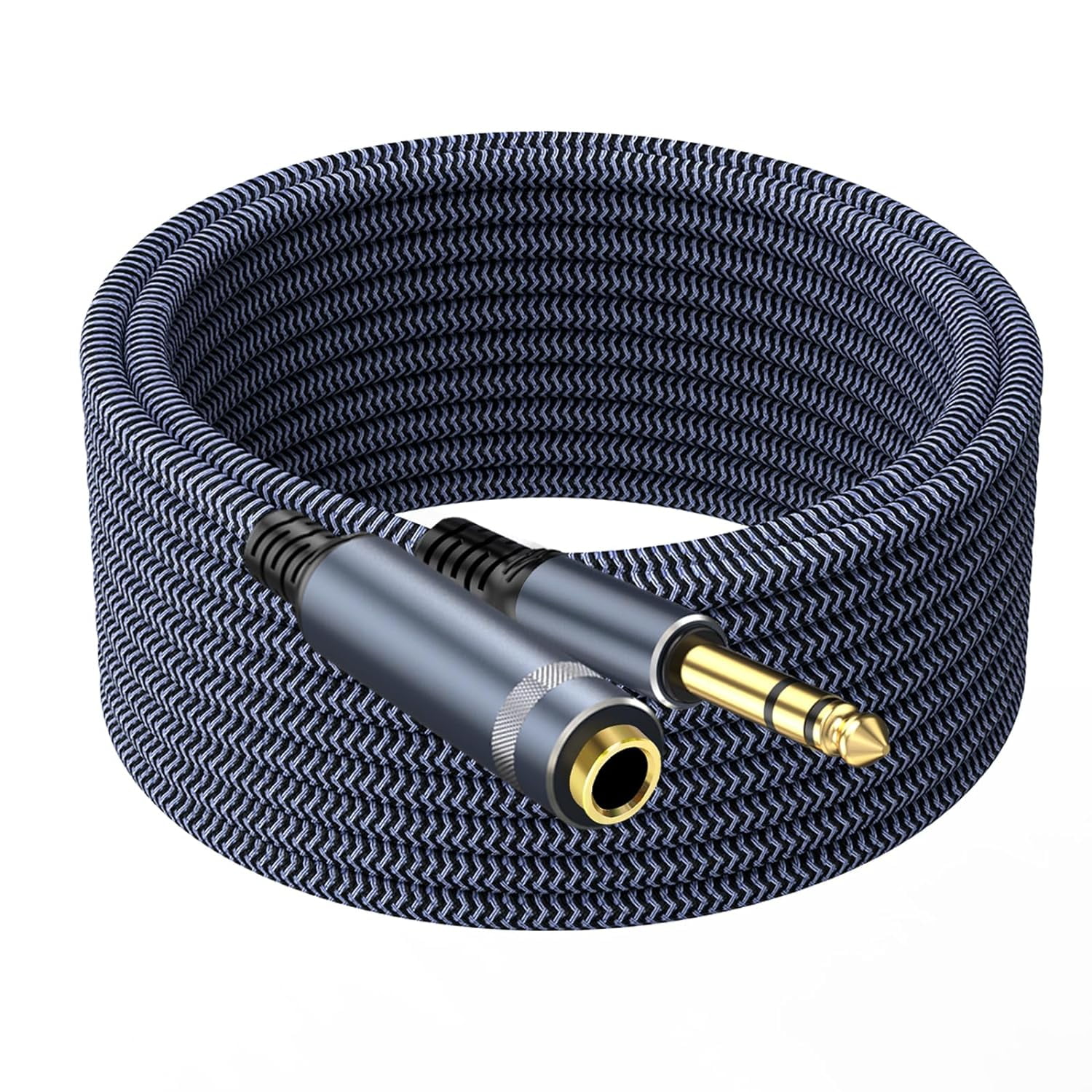 JJEAN-1/4" Male to Female Stereo Headphone Extension Cable - 15ft, Quarter Inch Guitar Cable
