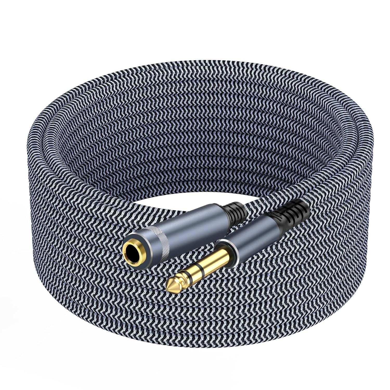 JJEAN-1/4 inch Extension Cable 15ft, 1/4" inch Male to Female Stereo Guitar Extension Cable