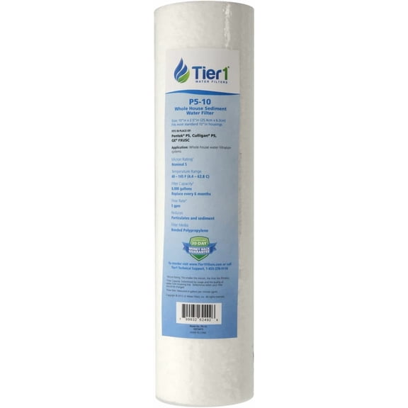 JJEAN-10 Micron 20 x 2.5 Water Filter | Spun Wound Polypropylene Whole House Sediment Replacement Cartridge | Replacement for Pentek PD-10-20, Hydronix SDC-25-2010 | 2.5 x 20 Water Filter