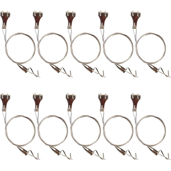 JJEAN-10 Pack Picture Rail Hanging System Picture Hanging Hardware Kit, 3.3 Ft Stainless Steel Wire Cable with Loop, Adjustable Photo Hooks for Wall Picture,Exhibition,Art Gallery Display, 66 lb Max