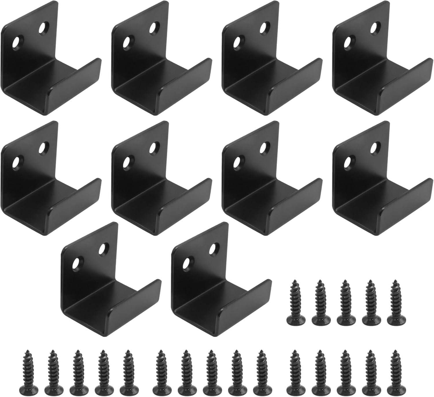JJEAN-10Pcs Stainless Steel Tile Hanger Bracket Hook, Tile Display Wall Hangers, Heavy Duty J Hook Hanger for Mirrors Picture Frame Ceramic Wall Display (25mm Inner Width)