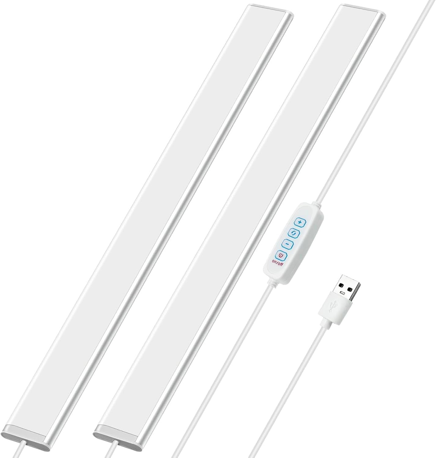 JJEAN-15.8in Under Cabinet Lights, 84 LED/12W Super Bright, Dimmable with Memory Function, 3‑Color Temperature, Ultra‑Slim Magnetic Under Counter Lighting for Kitchen, Cabinet & Shelf (2)