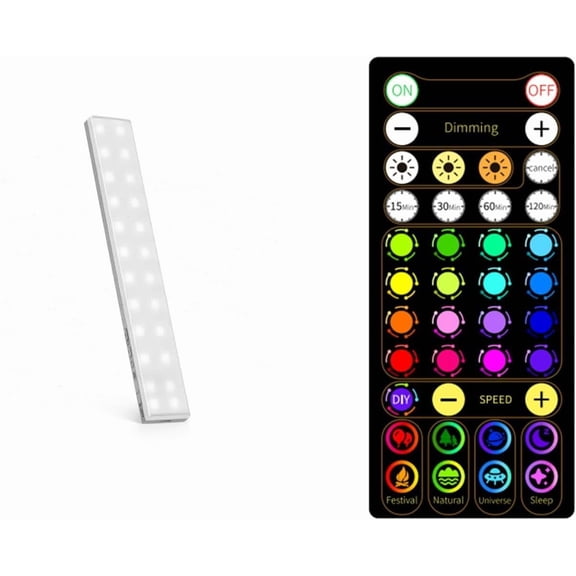 JJEAN-1Pack + 1Pack 80 RGB Under Cabinet Lighting & Remote