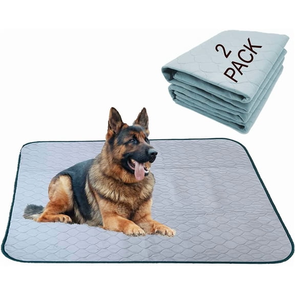 JJEAN-2 Pack 36" x 42" Reusable Dog Whelping Pad/Mat - Reusable Dog Pee Pad - Quilted Fast Absorbing Dog Training Pad Waterproof Puppy Training Pad Dog Housebreaking Absorption Pads