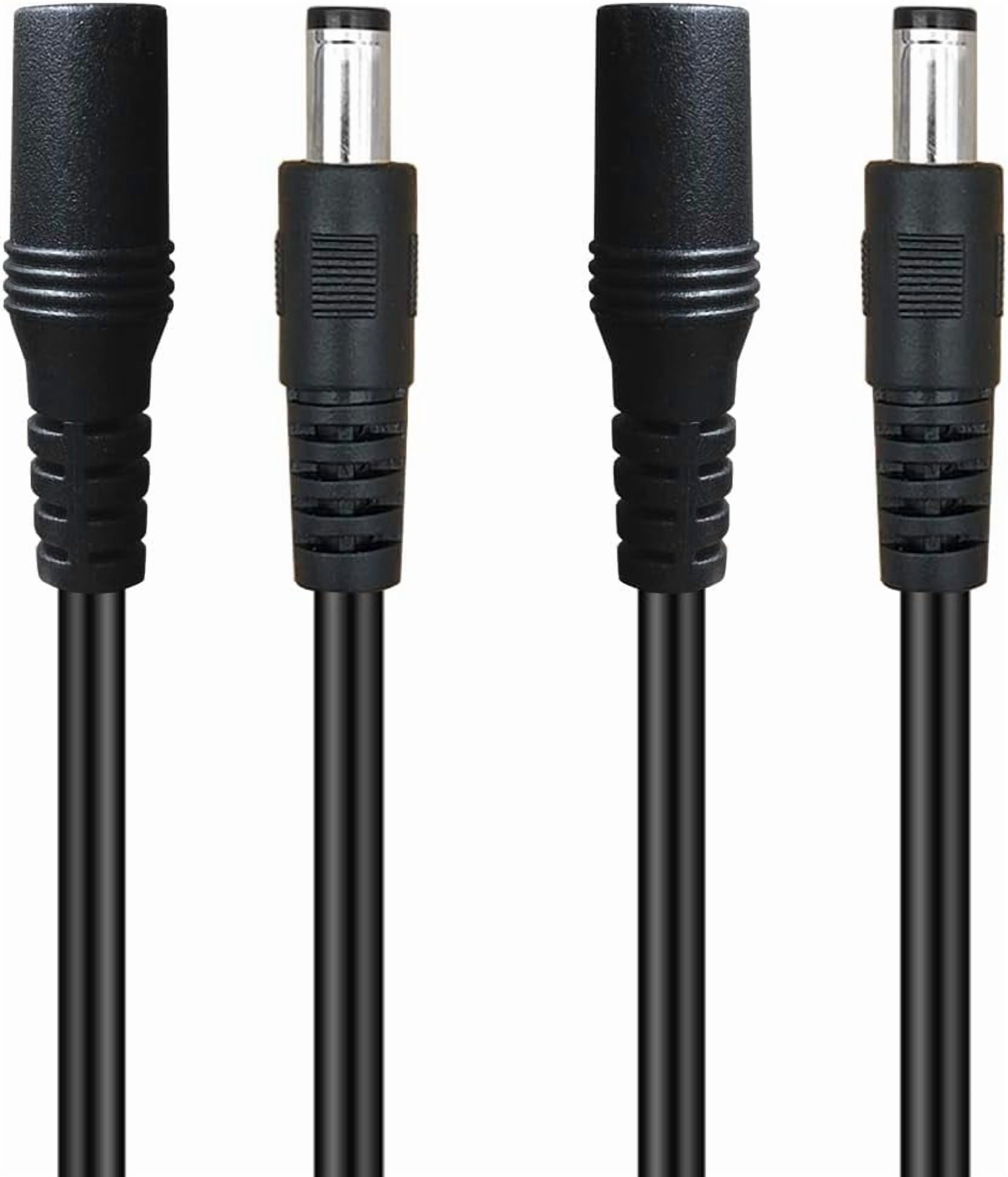 JJEAN-2-Pack 3ft DC Extension Cable 5.5mm x 2.1mm Male to Female Power Cord for CCTV Security Surveillance Indoor IP Camera Dvr Standalone LED Strip,Car,12v DC Power Supply Plug Adapter