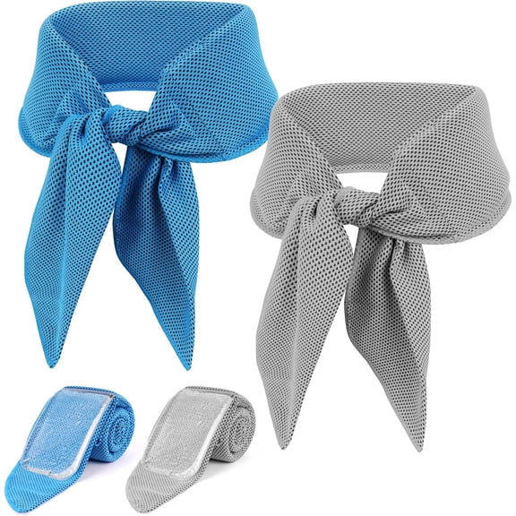 JJEAN-2-Pack Cooling Neck Wraps, Removable Fabric Cover + 220g highEfficiency Gel, Neck Coolers for Hot Weather, Leak-Proof Ice Pack, 360 Soft Wrap, Cool Relief