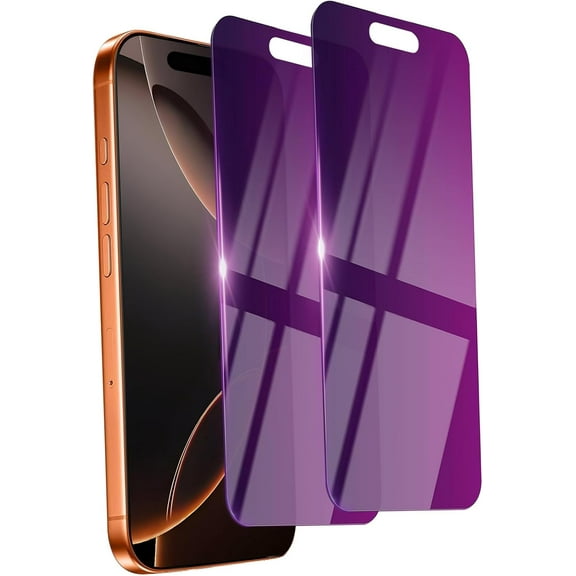 JJEAN-2 Pack Privacy Screen Protector for iPhone 16 Pro Max Tempered Glass 6.9inch Private Saver Anti-Spy Eye Protection Anti-Scratch Full Coverage