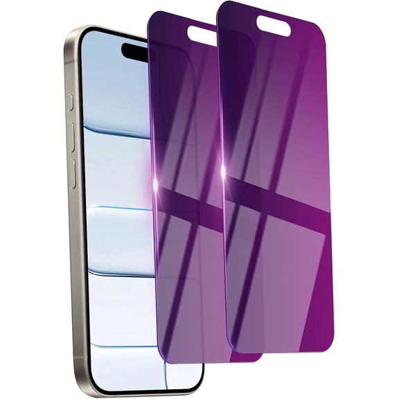 JJEAN-2 Pack Privacy Screen Protector for iPhone Air Tempered Glass 6.5'' Private Saver Anti-Spy Eye Protection Anti-Scratch Full Coverage No Bubble