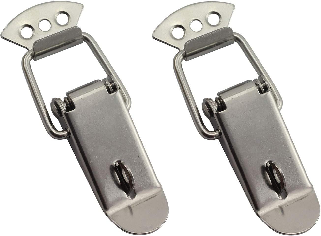 JJEAN-2-Pack Spring Loaded Latch Catch Toggle Stainless Steel Safety ...