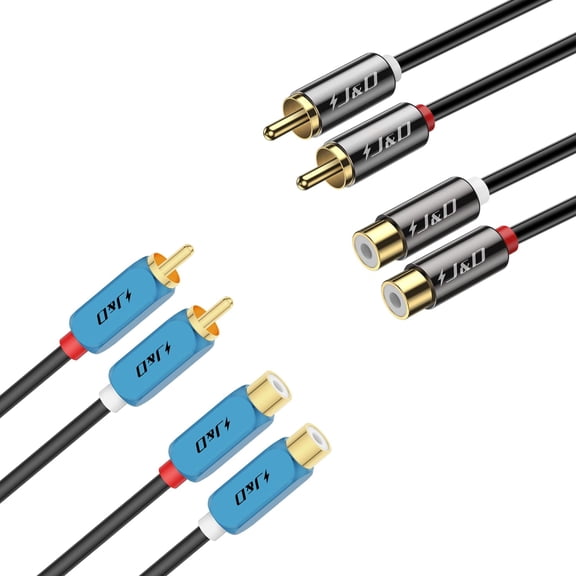 JJEAN-2 RCA Extension Cable 3 Feet Bundle