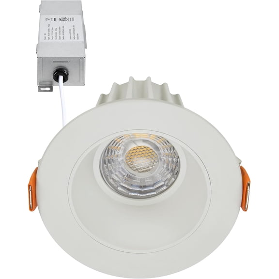 JJEAN-2 in. Ultra-Thin Recessed Anti-Glare LED Downlight - Canless IC Rated, 5 Color Temperature Selectable 2700K/3000K/3500K/4000K/5000K, Dimmable, Round Stone Gray Trim, 90 CRI