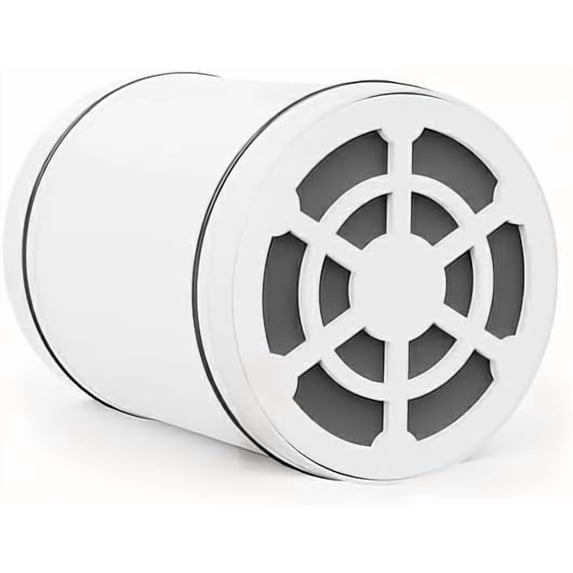 JJEAN-20-Stage Filtered Shower Head - Built-in Hard Water Softener Effectively Removes Chlorine and Heavy Metals, Improving Scalp and Skin Irritation,6-Inch Pressurized Overhead Shower Heads (White)