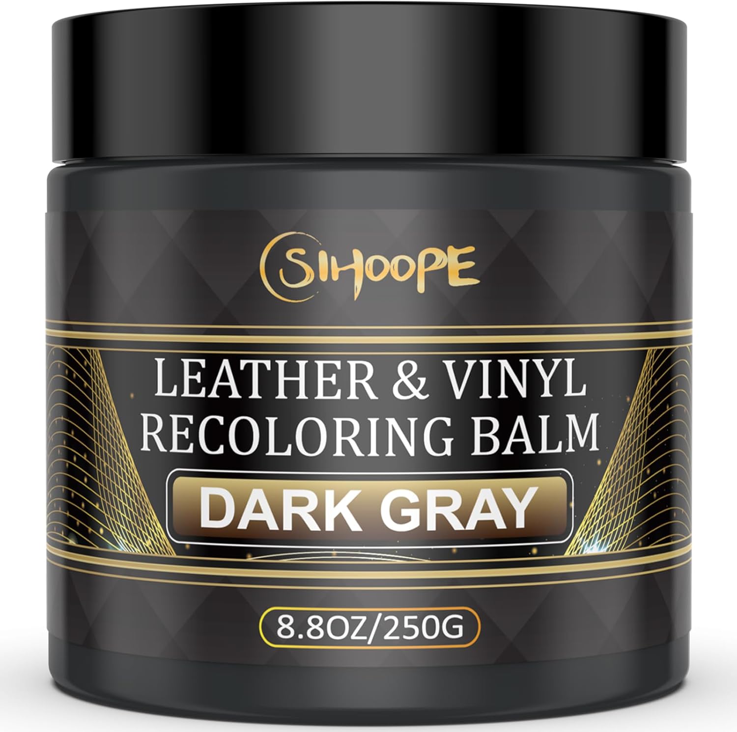 JJEAN-2025 New Advanced Leather Recoloring Balm,Dark Gray Leather Repair Kit for Furniture,Leather Dye Filler,Leather Color Restorer for Couches,Leather Scratch Remover for Car Interior