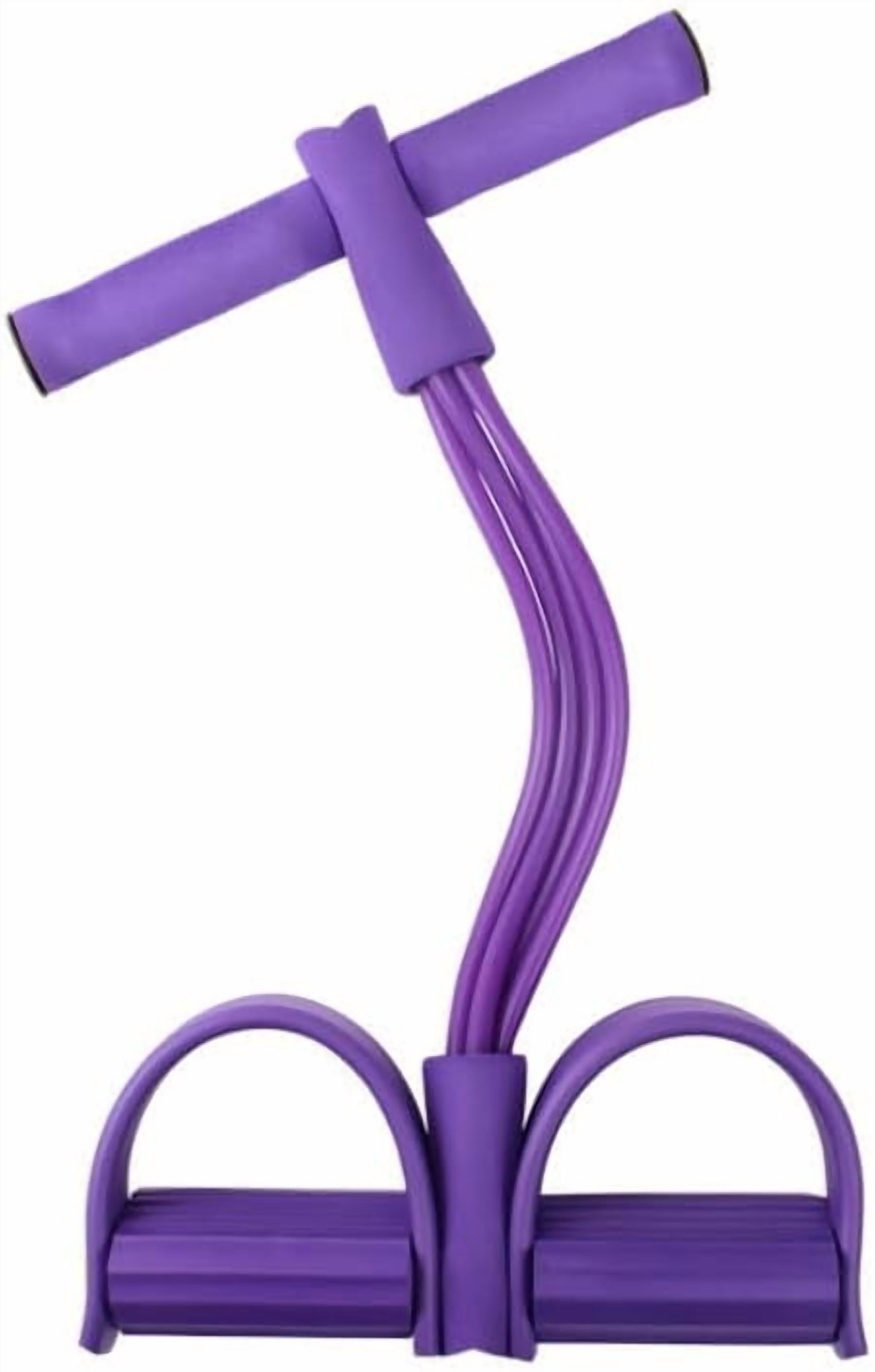 JJEAN-21 Fitness Resistance Bands-4 Tube Pedal Ankle Puller,Pedal Resistance Band with Handle,Resistance Bands,Strength Training, Tummy, Waist, Arm, Leg Slimming, Home Gym Exercise Equipment