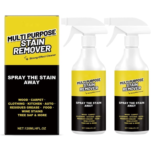 JJEAN-2PCS Power Spray, Multi Purpose Stain Remover, Multi Purpose Cleaning Spray, All Purpose Cleaner Spray for Kitchen, Bathroom, Floors, Car