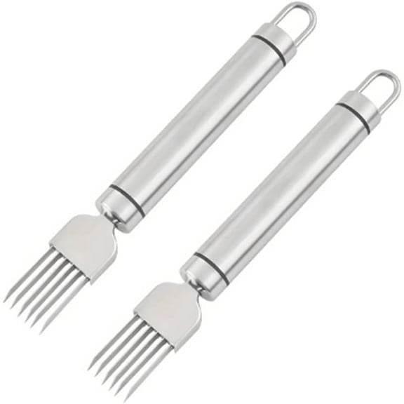 JJEAN-2Pack Green Onion Slicer, Multi-Blade Kitchen Herb Cutter, Professional Scallion Shredding Tool (2, Silver and black)