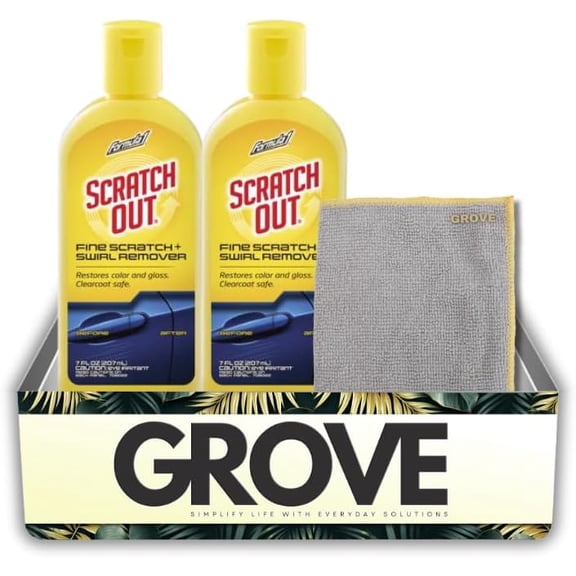 JJEAN-2x Formula 1 Scratch Out Auto Car Scratch Remover 7 oz Bundle with Microfiber Cloth Reduces Appearance of Fine Scratches and Restores Paint Shine Gift Set (3 Items)