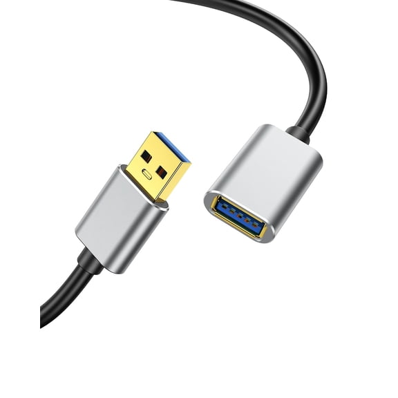 JJEAN-3.3ft USB Extension Cable, USB 3.0 A Male to Female Extender Cable, 5Gbps High-Speed Data Transfer, Gold-Plated & Anti-Interference Compatible with Keyboard/Mouse/Printer/VR/Webcam/Hard Drive