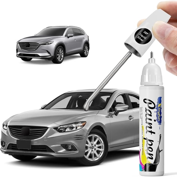 JJEAN-38P Liquid Silver Touch Up Paint Compatible with Mazda, DIY Car Paint Scratch Repair, Quick & Easy Fix Automotive Scratch Repair for CX-5/CX-9/CX-7/Mazda3/MX-5/Mazda6/Miata/Mazda2/Mazda5/RX-8