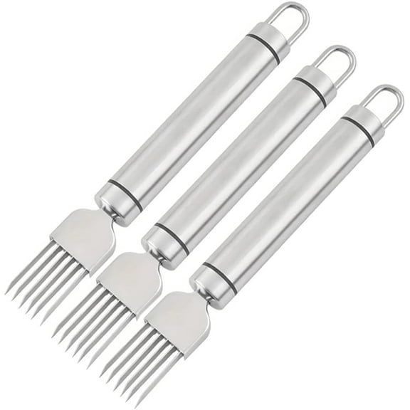 JJEAN-3Pack Green Onion Slicer, Multi-Blade Kitchen Herb Cutter, Professional Scallion Shredding Tool (3, Silver and black)