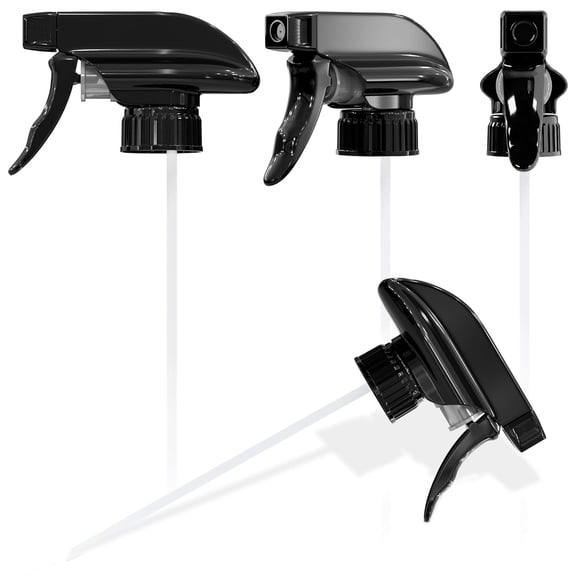 JJEAN-4 Pack Spray Bottle Nozzle Replacement Trigger Sprayer Heads - Spray Bottle Tops Replacement for Cleaners, Adjustable Spray Nozzle for Bottles Fits Most Standard Bottle Tops, Reusable for Home
