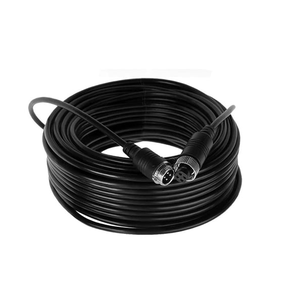JJEAN-4-pin Aviation Video Extension Cable, Backup Camera Extension Cable for Car, Trailer, Bus, Truck Reversing Rear View Camera.(32FT/10M)