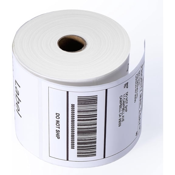 JJEAN-4 x 6 Inch Direct Thermal Shipping Label Roll, 500 Sheets for Rollo Zebra Munbyn or Other Thermal Printer Used on FedEx, USPS, UPS, DHL for Address Label, 1 Roll