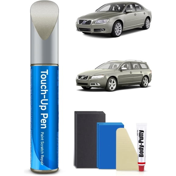 JJEAN-443 Moondust Metallic Touch Up Paint Kit Compatible with Volvo Exact Match Car Scratch Repair Touch Up Paint Kit