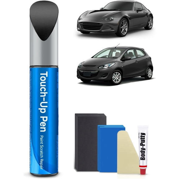 JJEAN-46G Machine Gray Metallic Touch Up Paint Kit Compatible with Mazda Exact Match Car Scratch Repair Touch Up Paint Kit