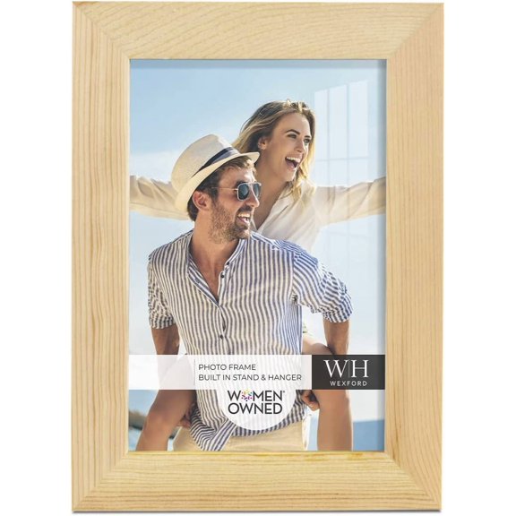 JJEAN-4x6 inch Picture Frame Nature Wood Grain Frame, High-end Modern Style, Made of Solid Wood and High Definition Glass for Wall and Tabletop Photo Display