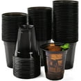 thumbnail image 1 of JJEAN-50 Pack Black Clear Plastic Cups 12 oz Disposable Drinking Cups for Wedding Black Birthday Party Supplies, 1 of 4
