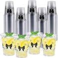 thumbnail image 1 of JJEAN-50 Pcs Black Bow Cups 12 oz Bow Birthday Plastic Cups Clear Bachelorette Disposable Glasses Coquette Theme Drinking Glasses for Home Kitchen Wedding Party Favors Supplies Decoration(Black), 1 of 4