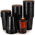thumbnail image 1 of JJEAN-50pcs Black Clear Plastic Cups, Disposable PET Coffee Cups for Iced Coffee, Smoothie, Soda, Party, Cafe Takeout (98-16oz), 1 of 4
