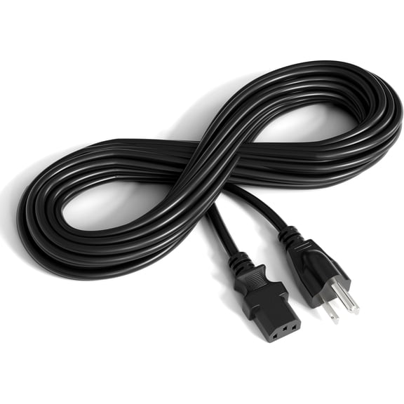 JJEAN-6 Feet, Black - 3 Prong AC Power Cable for Computer, Medical, Server, & Desktop - C13 Power Supply Cord - NEMA 5-15P to C13 / IEC 320 - (1.8 Meter)
