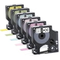 thumbnail image 1 of JJEAN-6-Pack Compatible with Dymo D1 Label Tape 12mm 0.47" D1 Label Maker Refills Work with DYMO LabelManager 160 280 420P COLORPOP Labeler, 1 of 4