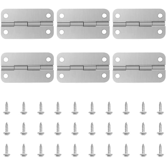 JJEAN-6 Pack Cooler Hinges for Igloo Ice Chests, Cooler Stainless Steel Hinges Replacement Set with Screws