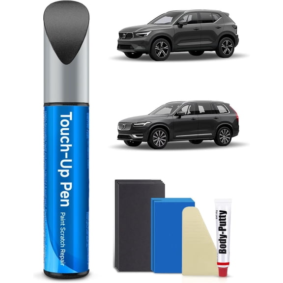 JJEAN-728 Thunder Grey Metallic Touch Up Paint Kit Compatible with Volvo Exact Match Car Scratch Repair Touch Up Paint Kit