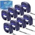 thumbnail image 1 of JJEAN-8X Compatible Clear Label Tape Compatible for Dymo Letra tag Refills Clear Plastic Label Cassette 12mm x 4m 16952 S0721530 for Label Maker 200B LT-100T LT-100H Plus QX50, 1 of 4