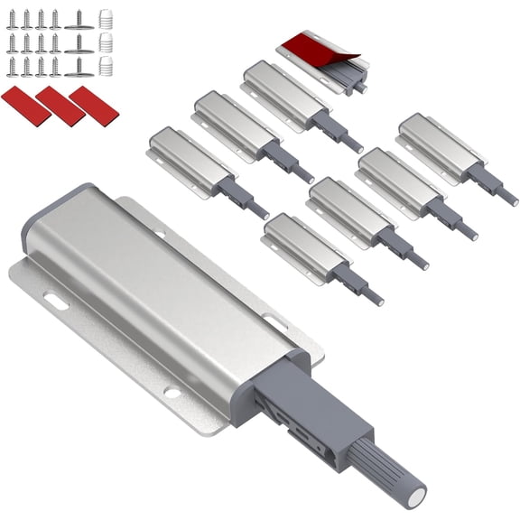 JJEAN-9 Pcs Push to Open Cabinet Hardware, Magnetic Door Latch for Cabinets Doors Stoppers, Magnetic Cabinet Latchs Push Latch for Drawer and Cabinets